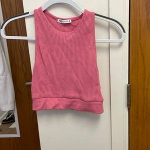 Zara pink crop top